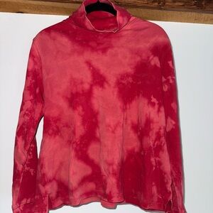 Stylish Red Tie-Dye Women's Top